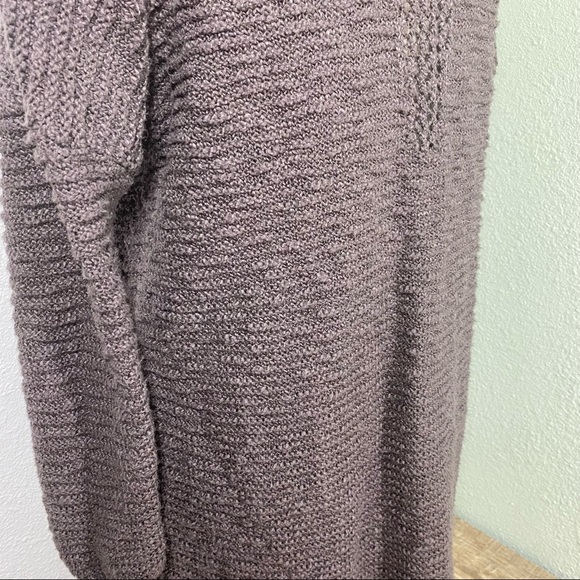 Prana textured knitted Cardigan sweater Eggplant color - Picture 11 of 15